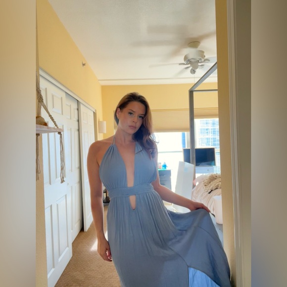 HALTER MAXI SUNDRESS - Picture 1 of 3